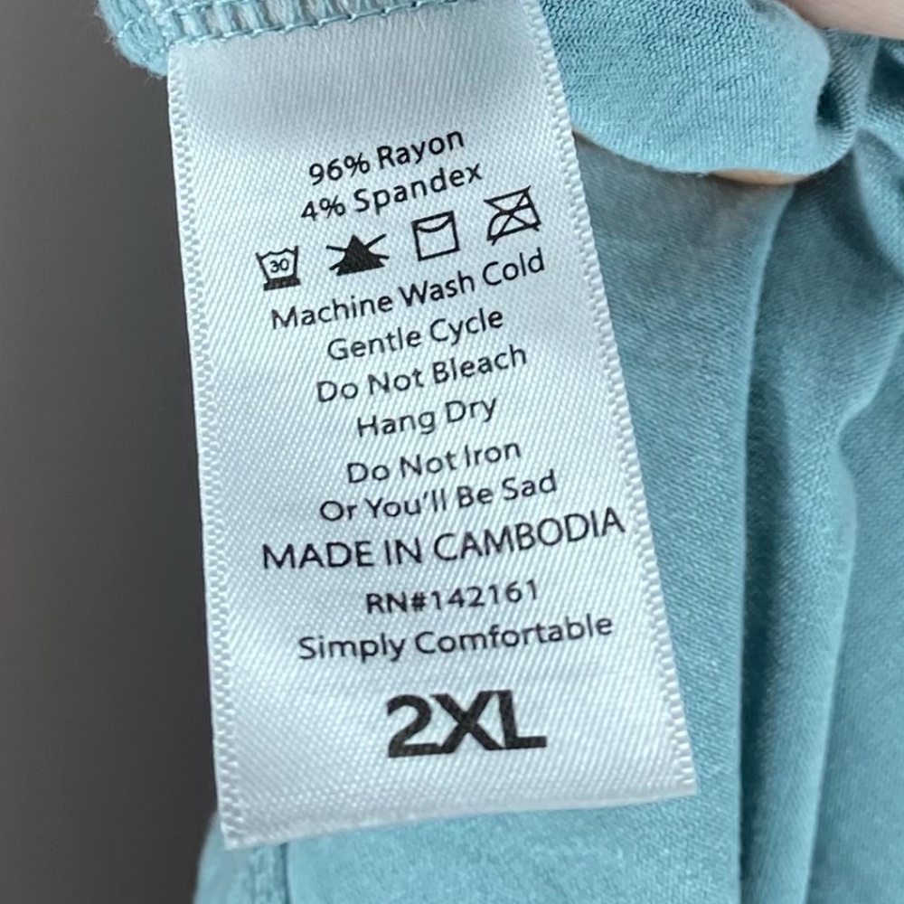 Blue/Gray Christy Tunic, 2XL, NWT - Picture 4 of 4